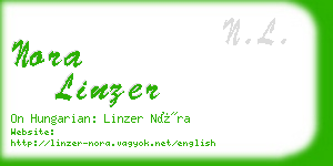 nora linzer business card
